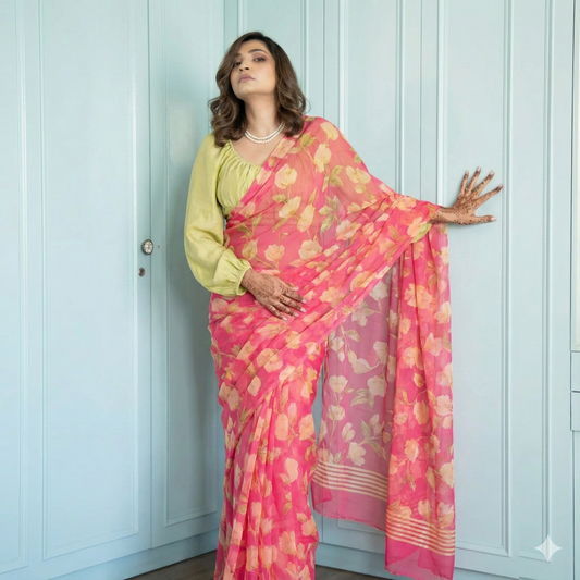 Elysia Pure Chiffon Saree