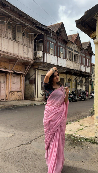 Rose Water Mul Saree