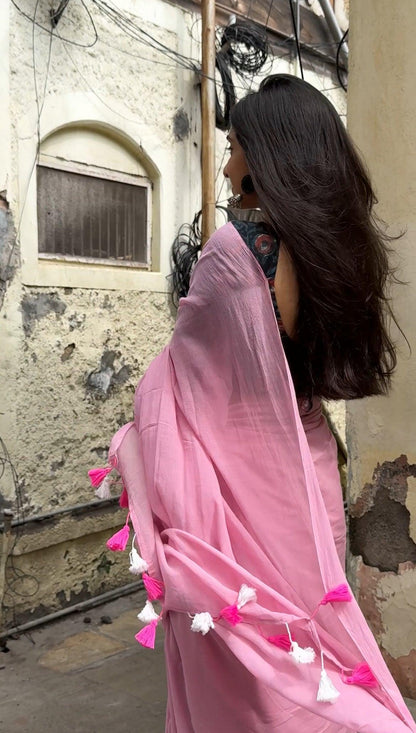 Rose Water Mul Saree