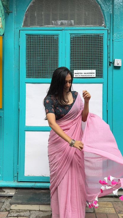 Rose Water Mul Saree
