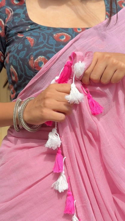 Rose Water Mul Saree