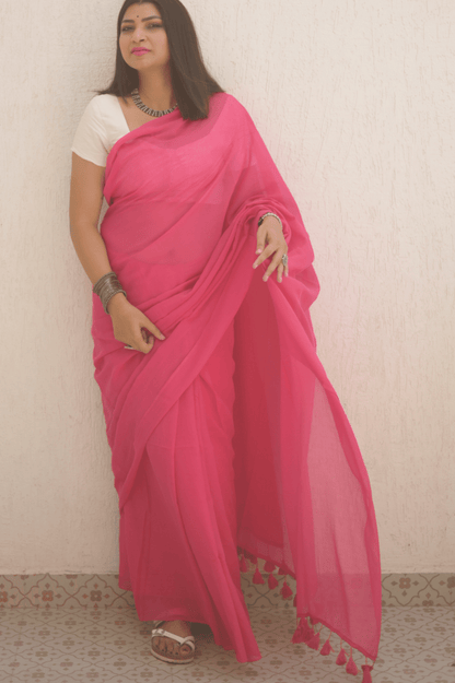 Peony Mul Saree - Mayin India 