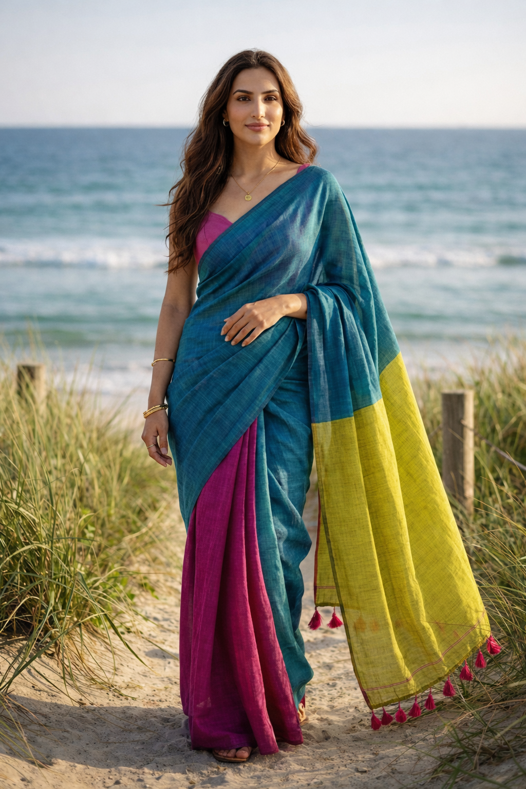 Full Swag Acrylic Cotton Saree
