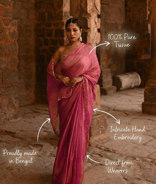 Raani Handwoven Tissue Saree