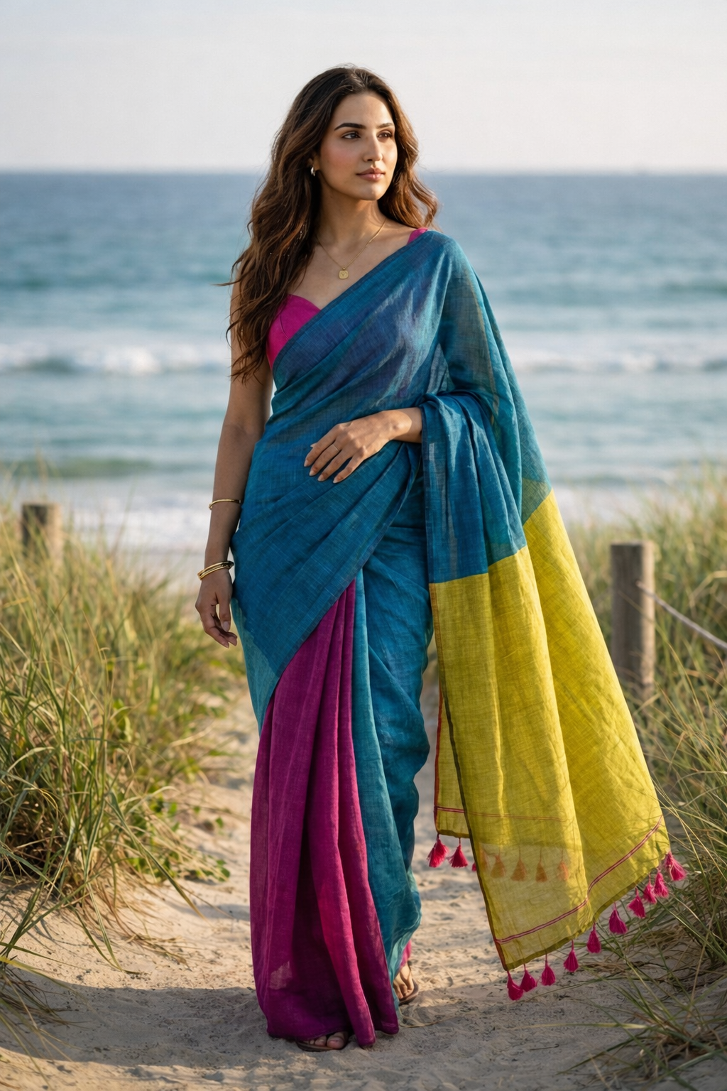 Full Swag Acrylic Cotton Saree