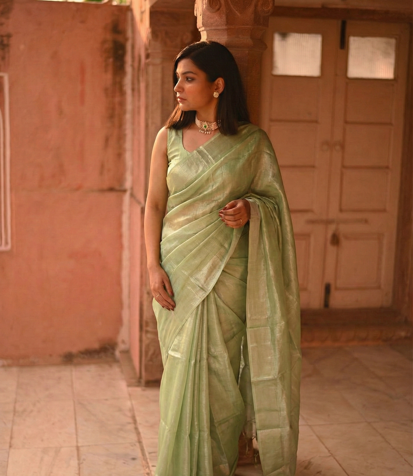 Zenya Handloom Tissue Saree