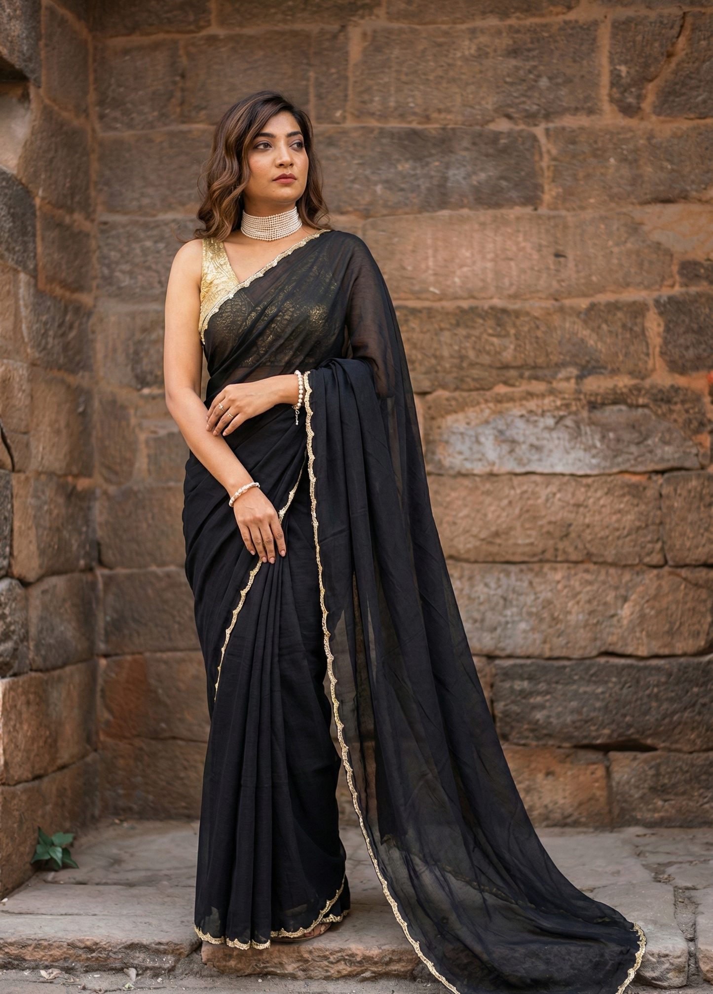 Art Deco Mul Saree