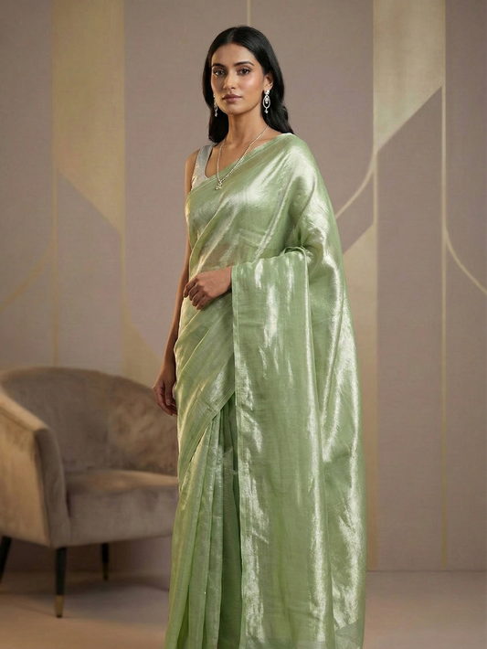 Zenya Handloom Tissue Saree