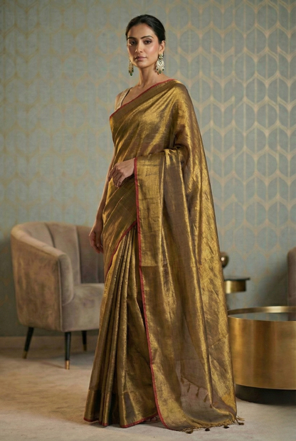 Svarn Handloom Tissue Saree