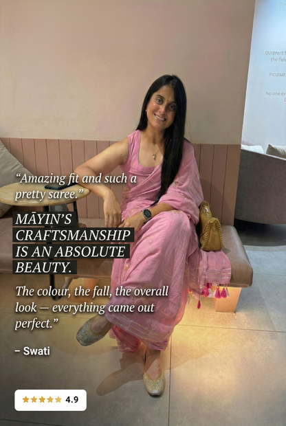 Mauve Kiss Mul Saree