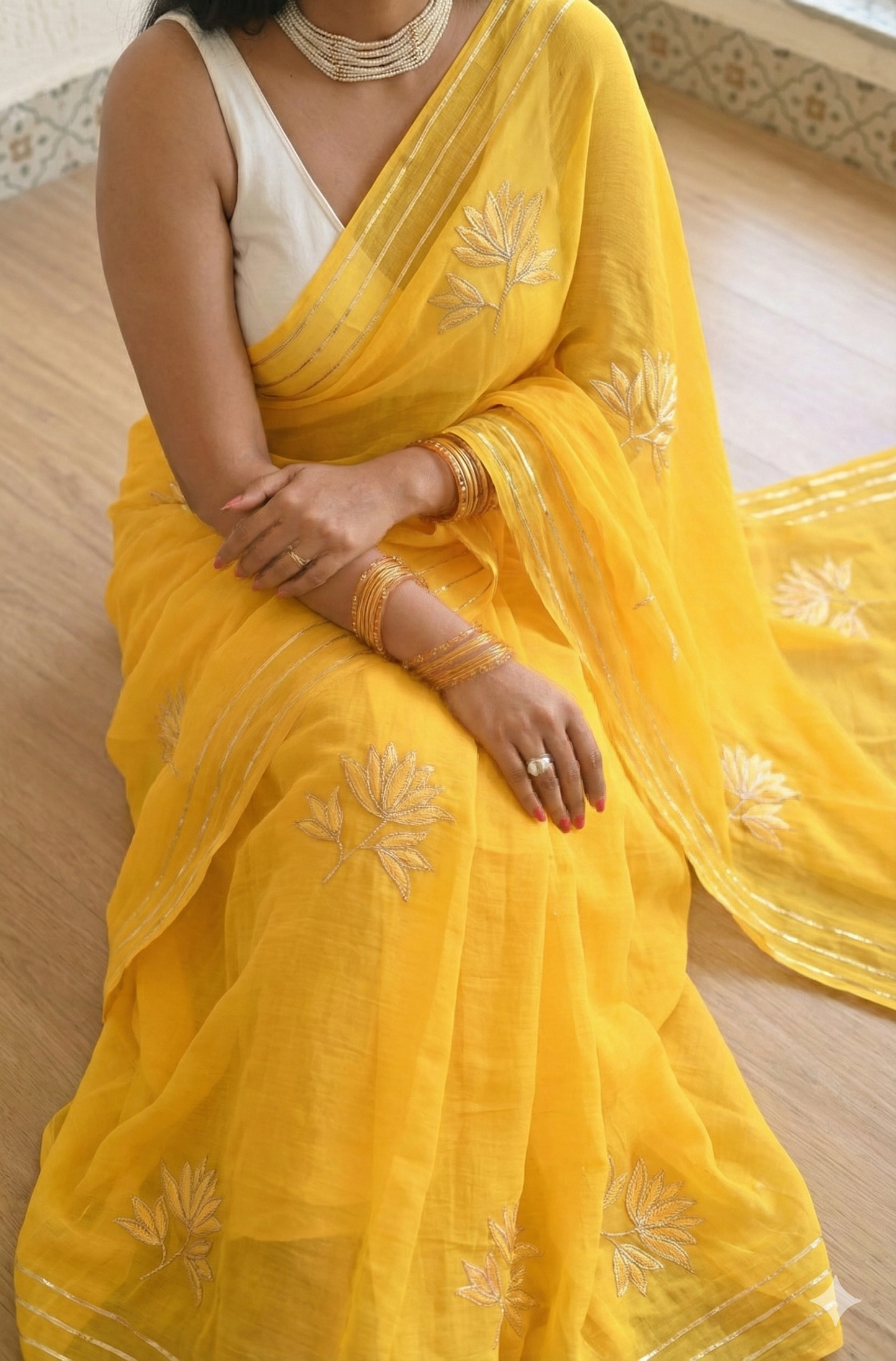Lotus Mul Saree