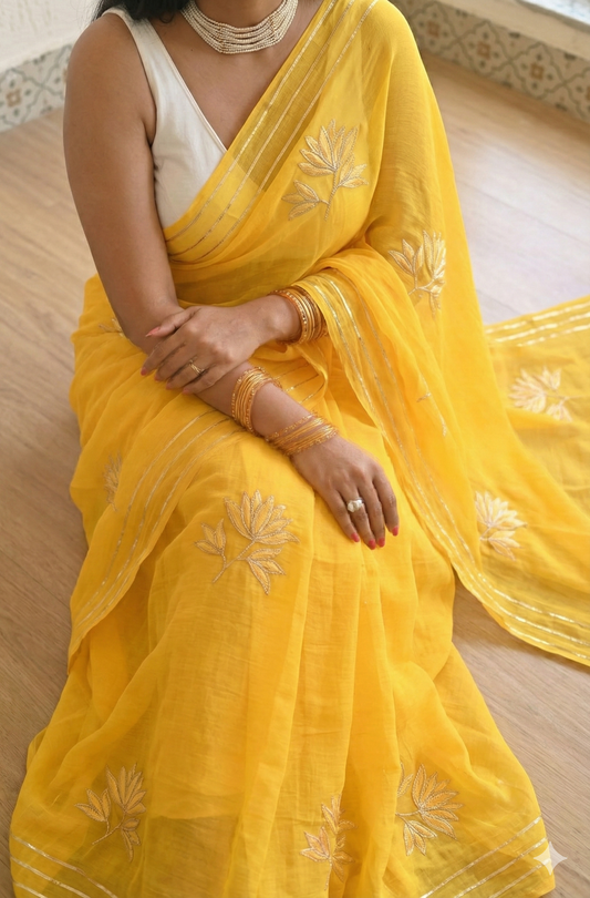 Lotus Mul Saree