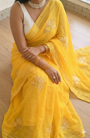 Lotus Mul Saree