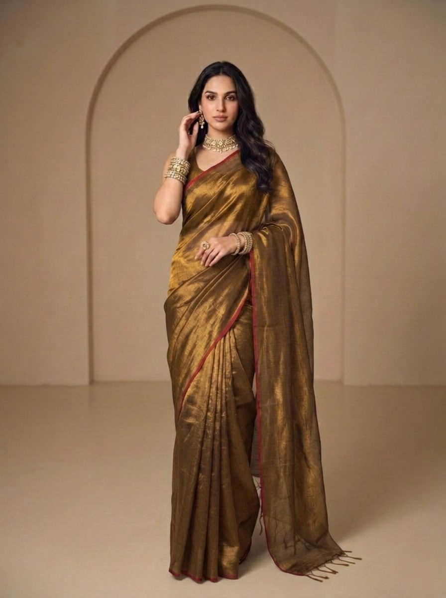 Svarn Handloom Tissue Saree