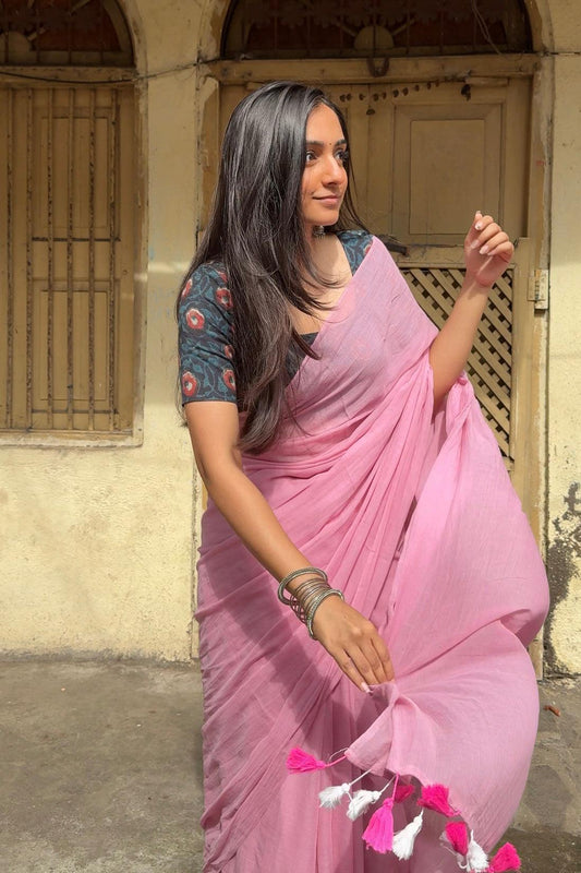 Rose Water Mul Saree